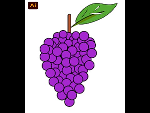 How to design a Bunch of Grapes Vector using Adobe Illustrator 2021 |Beginner's Tutorial|