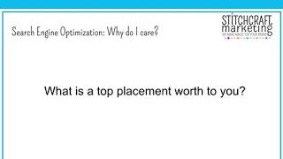Calculating the Value of Top Google Placement for Your Craft Business