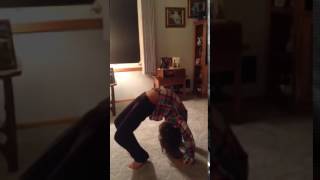 Pushed over doing a back walkover