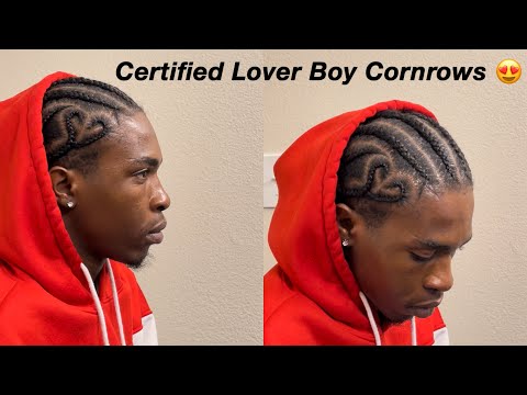 How to do heart cornrows for men. *Cornrows on very short hair*
