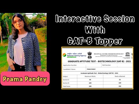 Interactive Session with GAT-B 2021 Topper | Prama Pandey | Strategy | Tips  & Tricks | Must Watch