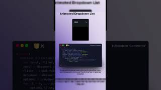 Advanced Dropdown List  || #shorts #shortsvideo #html5css3  #webdesign #frontendwebdeveloper #css3