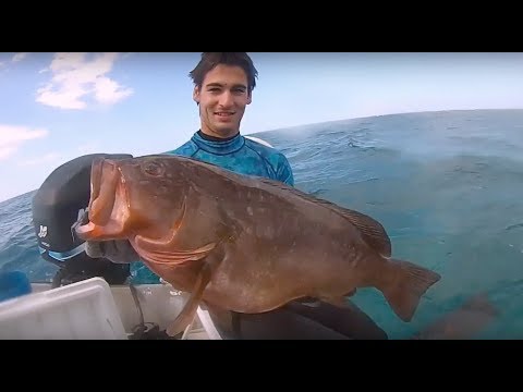 Spearfishing RECORD Red Grouper in Key Largo