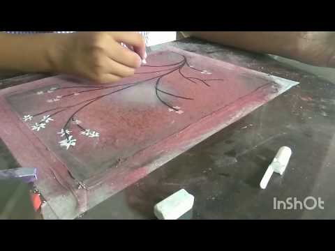 Scenery of love birds with Soft pastels - scenery painting..!!