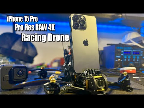 iPhone 15 PRO on an FPV DRONE!!! - ProRes Log on a Racing Drone 4k