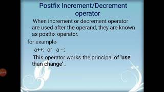 KPS K STD IX Comp  Ch 5 Pefix & Postfix Increment Decrement Operator  video10