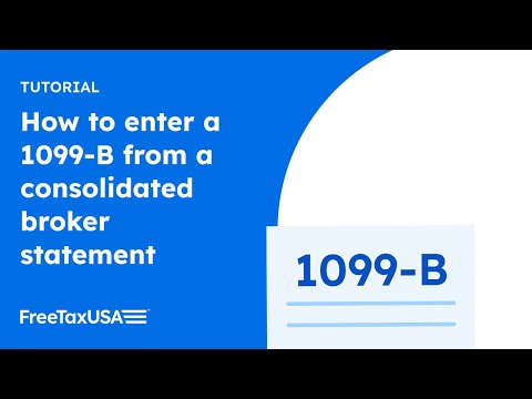 How to enter a 1099-B from a consolidated broker statement - DETAILED