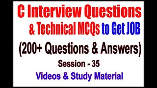 C Interview Questions & Technical MCQs  | 35. Examples on Functions and Pointers | By Swarup Sarkar