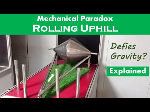 Double Cone Mechanical Paradox Explained - Double Cone Rolling Uphill -This Weird Shape Rolls Uphill
