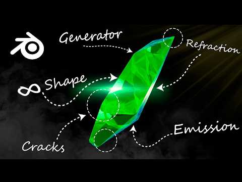 Crystal Generator | Infinite variations with just one click [Blender tutorial]