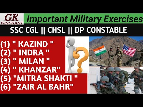 Important military exercises  💥💥|| ssc cgl || chsl || Delhi police constable ||cds || gk penchant