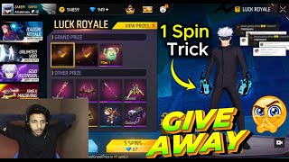 Free Fire New Fist Skin | Fist Skin Giveaway | 1Spin Trick | #freefire #zaeemgaming #viral