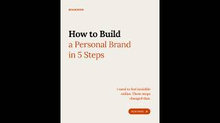 Personal branding in 5 steps.