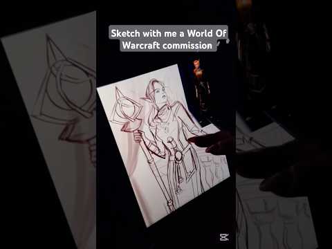 Sketching a commission of a blood elf in silvermoon #wow #fantasy #elf #thewarwithin #horde #fanart