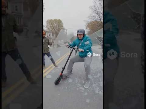 Why was they there? #soraai #ai #aivideo #funny #sora #scooter #shorts #foryou