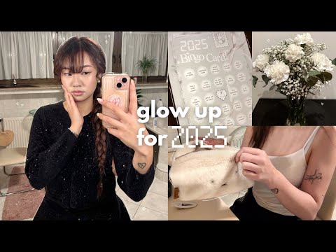 GLOW UP TRANSFORMATION FOR 2025 ⋆˙⟡ selfcare, new nails, irresisible me extensions, vision board