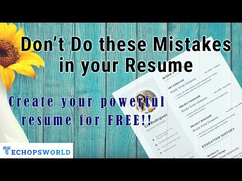 Do's and Don'ts of resume for freshers | How to create powerful resume for freshers | techopsworld