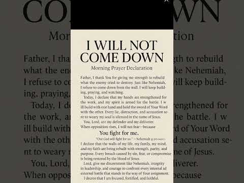 Prayer for the week #praytoday