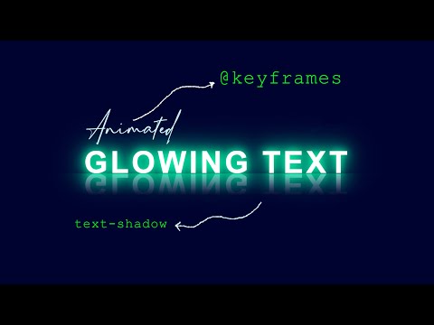 Glowing Text Animation Effects 1 | #Html #CSS Animation