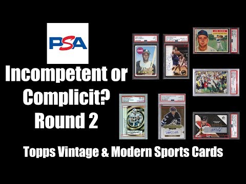 PSA:  Incompetent or Complicit?  Round 2:  Topps Vintage & Modern Sports Cards
