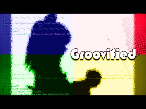Bad Apple but it's made with code and the sound is more groovy so I can listen while working.
