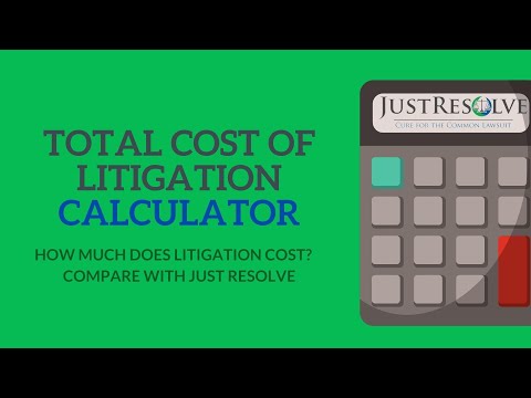 Total cost of litigation calculator