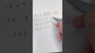 Adding positive and negative numbers? Here’s the easiest trick! #learnmath #maths #negativenumbers
