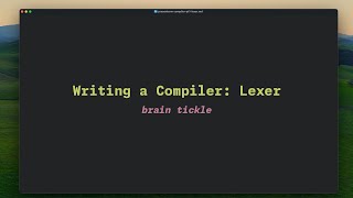 Writing a Compiler: Lexer