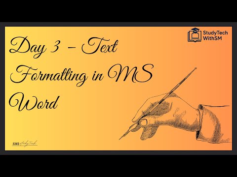 Day 3 | MS Word Basics: Text Formatting (Font, Bold, Italic, Underline & Size)