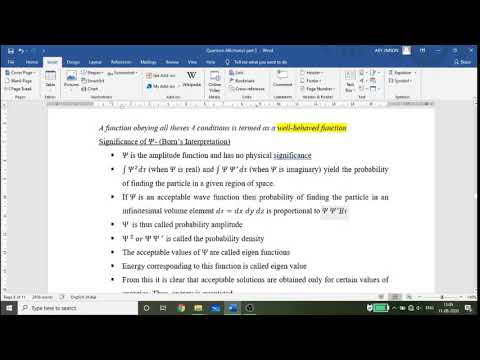 Quantum Mechanics, Semester 5 B.Sc Chemistry, M G University, Kottayam