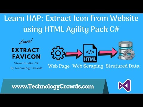 Extract Icon from Website using HTML Agility Pack C# | Webscraping | Data Extraction