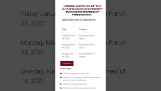#Ahmedabad summer internship programme