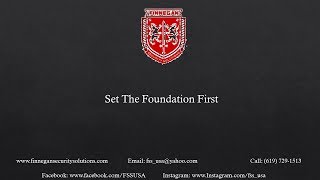 Set Your Foundation First