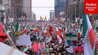 Protesters Fill The Streets Of Toronto, Canada To Demand Regime Change In Iran