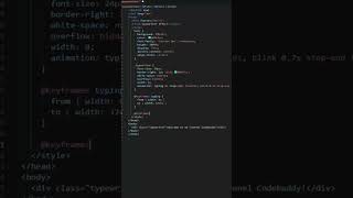 typewriter effect in html css #html #css #htmlcssjavascript #coding #webdesign