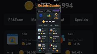 HAMSTER KOMBAT DAILY COMBO CARDS TODAY JULY 06 #hamsterkombat #dailycombo #bitcoin #airdrop