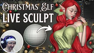 Sculpting a Stylized Christmas Elf in Blender 5.0 Live!