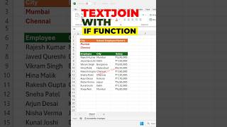 Excel Textjoin and if Function 🎯🚀💯 #ExcelTips #ExcelFunctions #ExcelTutorial
