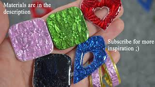 fast & easy polymer clay earrings tutorial FIMO DIY Jewelry colored gold leaves