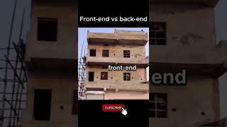 front-end VS back-end #shorts #programmerlife #programminglanguage #coders #computerscience #html5