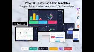 Power BI UI framework with Bootstrap 5 web apps