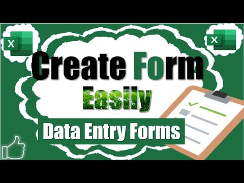 How To Create Easy Data Entry Forms in Ms Excel - Step By Step Tutorial