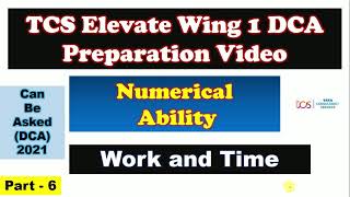 Work and Time Questions for TCS Direct Capability assessment | TCS DCA 2021 preparation |