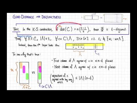 Lecture 8, Video 3: The Kautz-Singleton Construction