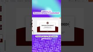 Research Defense PowerPoint Template 🎓  |  Gotcha Slides #powerpointtemplate #powerpointtutorials