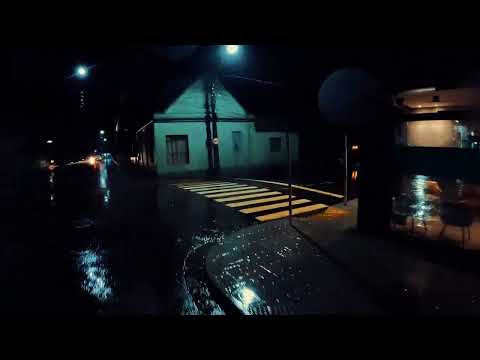 running in a rainstorm (not so relaxing audio)