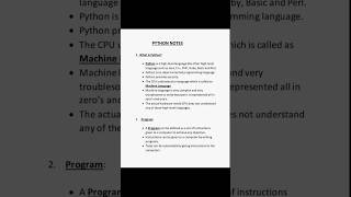 Python Notes #coding #programming #python #development #notes #job #interview #placement #intership