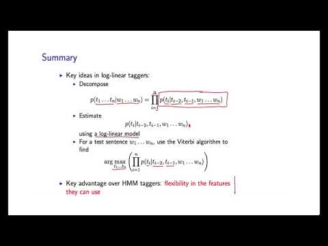 Natural Language Processing by Michael Collins, Columbia University P88  08 Sum