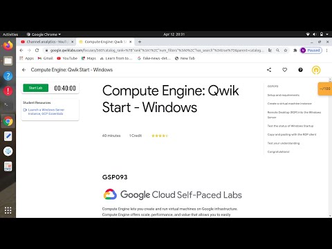 Compute Engine: Qwik Start  Windows | GSP093