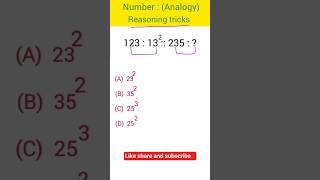Number Analogy reasoning |numberanalogy | reasoning classes |reasoning questions |mathstricks|